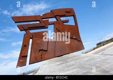 Sculpture du Nord-Est de Gijon, Asturias, Espagne Banque D'Images