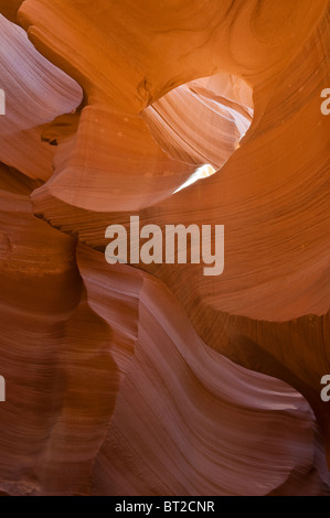 Formation de grès à Lower Antelope Canyon, Slot Canyon, Arizona, USA Banque D'Images