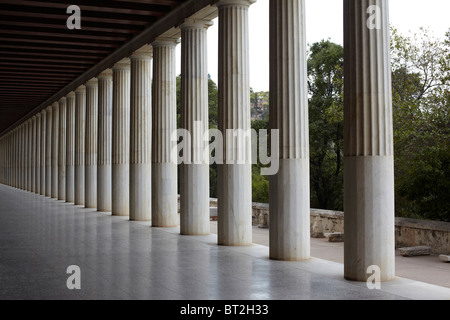 La Stoa d'Attalos Agora antique d'Athènes Grèce Banque D'Images