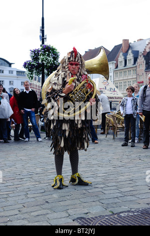 Les artistes de rue à Gand, Belgique Banque D'Images