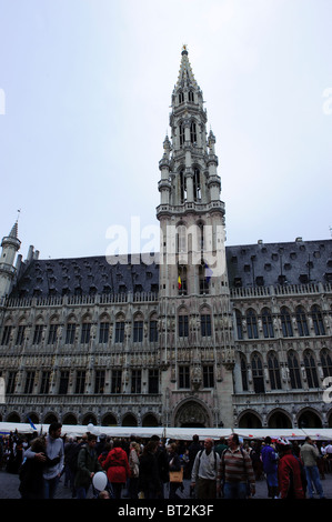 Place de la ville de Bruxelles et Stadhuis Banque D'Images