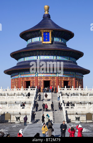 Salle de Prière pour les bonnes récoltes au Temple du Ciel, Beijing Chine Banque D'Images