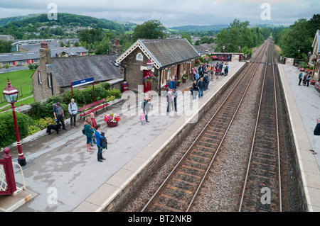 Régler la gare, début de la Carlisle pour régler le train. Banque D'Images