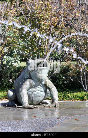 Fontaine grenouille, Arboretum de Dallas, Texas, USA Banque D'Images