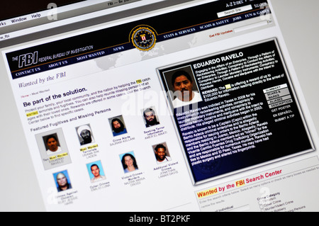 Site web du FBI a voulu Banque D'Images