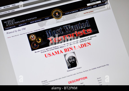 Site web du FBI a voulu Banque D'Images