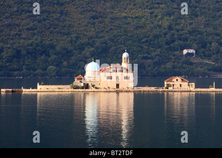 Le Monténégro, baie de Kotor, Perast, Dame de l'île de roche, Banque D'Images