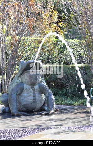 Fontaine grenouille, Arboretum de Dallas, Texas, USA Banque D'Images