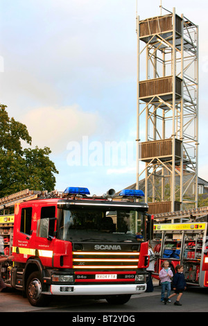 Camion à incendie à l'affiche au comté de Dorset Fire Service open day Banque D'Images