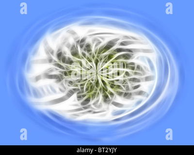 Couleur Bleu - vert de l'été avec l'abstraction des éléments fractale Banque D'Images