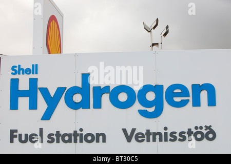 Une station-service d'hydrogène à la périphérie de Leon, Espagne. Banque D'Images