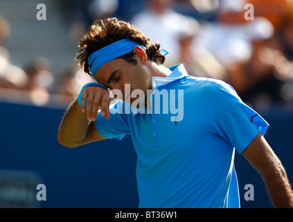 La Suisse de Roger Federer à l'US Open 2010 Banque D'Images