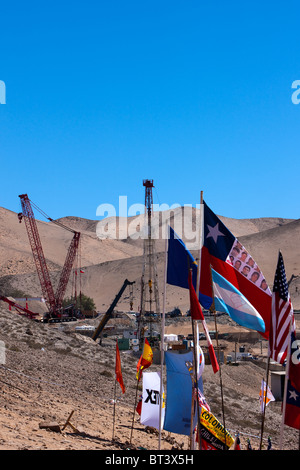 Copiapo, Chili San Jose C Plan de Mine Drilling Rig portrait Pavillon de l'espoir pour la tentative de sauvetage des mineurs piégés Banque D'Images