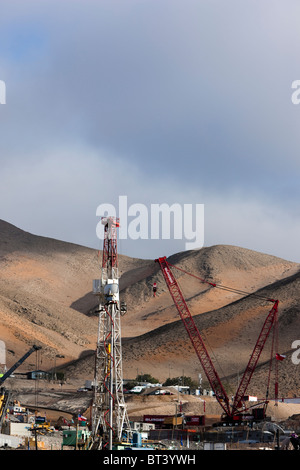 Copiapo, Chili San Jose C Plan de Mine Drilling Rig portrait tentative de sauvetage pour les mineurs piégés copy space Banque D'Images