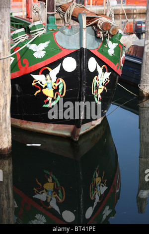 Chioggia, canal vena, Lagoon, bateaux de pêche, Venise, Italie Banque D'Images