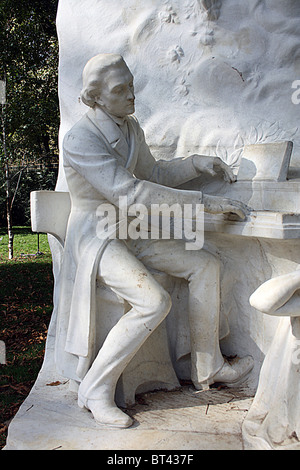 Statue de Chopin dans le Parc Monceau, Paris. Banque D'Images