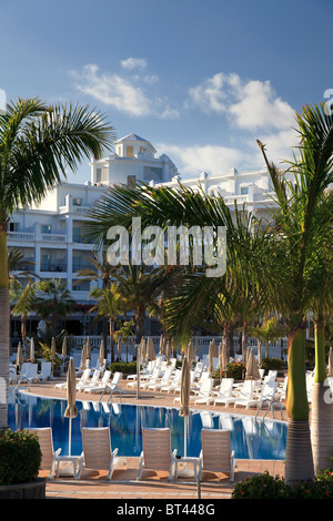 Canaries, Gran Canaria, Playa del Inglés, l'Hôtel Riu Palace Maspalomas Banque D'Images