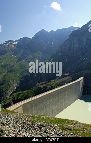 Grande Dixence barrage poids, Val d'Herens vallée, Valais, Suisse Banque D'Images