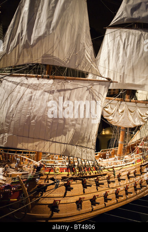 Récupération de navire Vasa irrécupérables du 17ème siècle à l'échelle 1:10 modèle sur l'affichage à l'Musée Vasa à Stockholm, Suède Banque D'Images