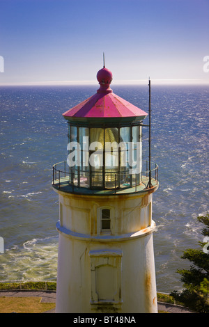 Tête HECETA, Oregon, USA - phare Heceta Head sur la côte de l'Oregon central donnant sur l'océan Pacifique. Banque D'Images