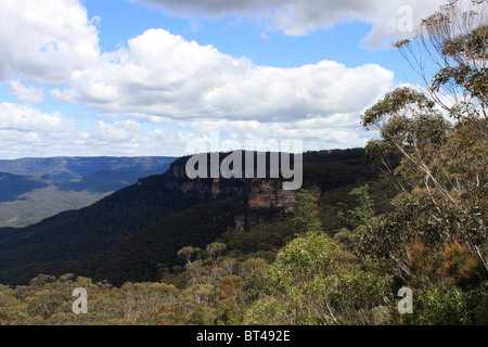 Vu de sublime Point Lookout Jamison, Blue Mountains National Park, New South Wales, l'Est de l'Australie, de l'Australasie Banque D'Images