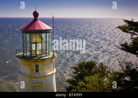 Tête HECETA, Oregon, USA - phare Heceta Head sur la côte de l'Oregon central donnant sur l'océan Pacifique. Banque D'Images