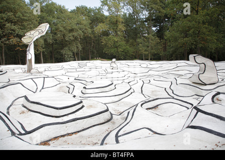 Kroller-Muller Museum Art, jardin d'email (Jean Dubuffet), Hollande, Pays-Bas Banque D'Images