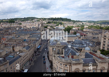 Avis de Milsom Street, à l'Octogone bâtiment sur la droite, Bath, Angleterre, Royaume-Uni. Banque D'Images