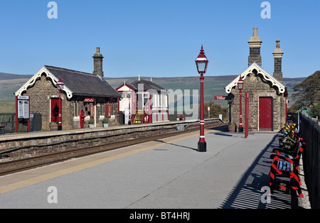 La station de Garsdale. Fer Settle-Carlisle, Cumbria, Angleterre, Royaume-Uni, Europe. Banque D'Images
