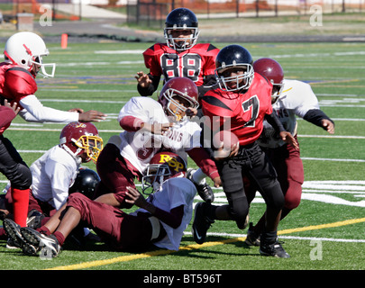 Inner City American Football League match à Roanoke, Virginie. Banque D'Images