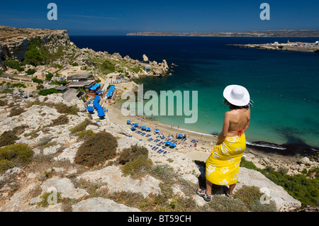 Bay Cirkewwa, Malte, Paradise Beach Banque D'Images