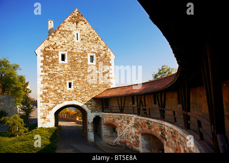 Les murs du château de Buda et fortifications, Budapest, Hongrie Banque D'Images