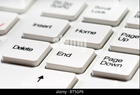 Clavier ordinateur moderne macro-vision Banque D'Images