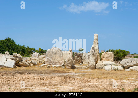 Temple de Hagar Qim, Malte Banque D'Images