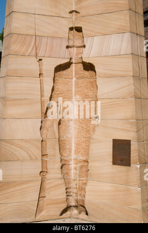 Statue du port de Sydney, les premiers colons de grès de passage de la famille, de l'architecture, de l'attraction, aussie, l'Australie, de l'Australie, bay, bleu, Banque D'Images