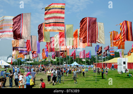 Festival de Glastonbury drapeau Drapeaux bannières bannière Banque D'Images