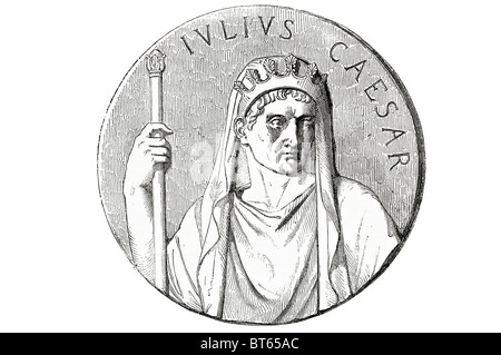 Gaius Julius Caesar Augustus apothéose de camée agate de la sante 13 Juillet 100 avant J.-C. - 15 mars 44 av. général romain homme d'État. Ro Banque D'Images