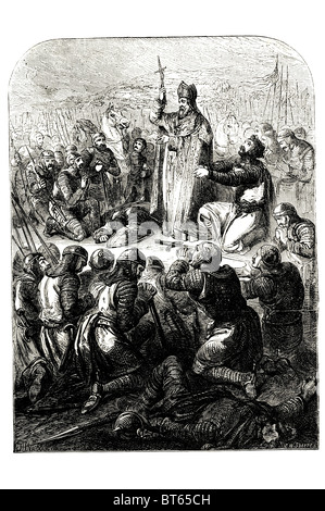 Norman grâces après la bataille de Hastings, le 14 octobre 1066. Victoire Norman décisive Conquête normande de l'Angleterre, se sont battus d'armée Banque D'Images