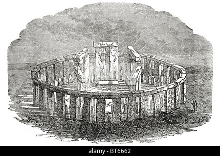 Monument préhistorique de Stonehenge Wiltshire comté anglais, west Amesbury north Salisbury. composé de terrassements entourant un c Banque D'Images