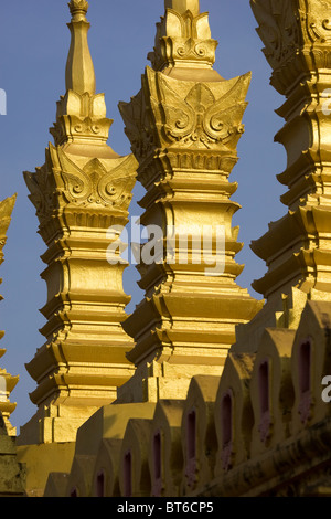 Pha That Luang Temple Vientiane Laos Banque D'Images