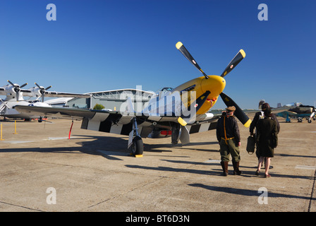 P-51 Mustang à Duxford air show Banque D'Images
