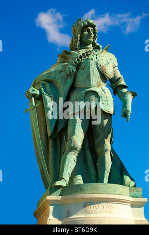 Statue du Roi Matyas - Hősök tere, ( Place des Héros ) Budapest Hongrie Banque D'Images