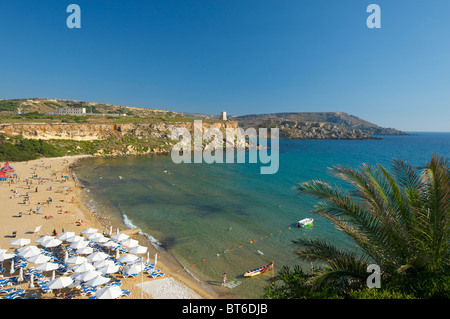 Golden Bay, Malte Banque D'Images