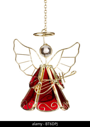 Red angel Christmas Ornaments Banque D'Images