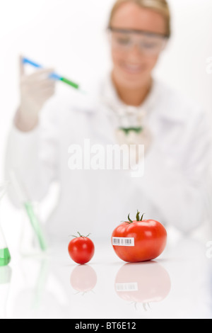 Génie génétique - Chercheur scientifique en laboratoire, les essais OGM experiment Banque D'Images