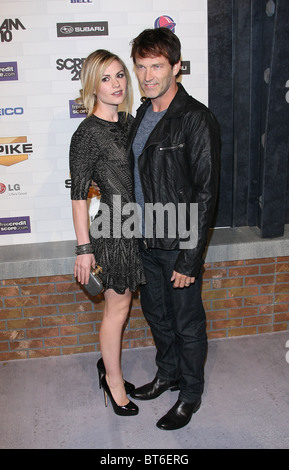 ANNA PAQUIN STEPHEN MOYER Spike TV'S SCREAM 2010 LOS ANGELES CALIFORNIA USA 16 Octobre 2010 Banque D'Images
