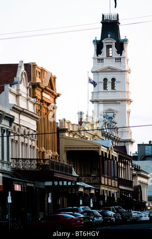 Bâtiments historiques, Rue Lydiard, Ballarat, Victoria, Australie Banque D'Images