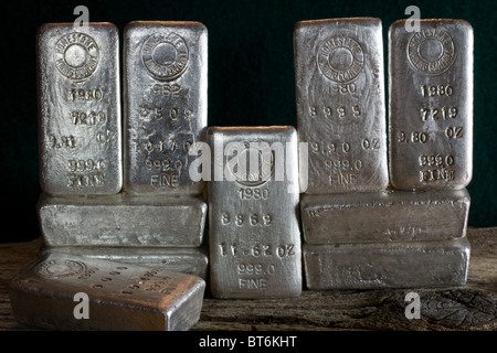 Homestake Mining Company Silver Bullion Bars - Lead, Dakota du Sud - Black Hills Banque D'Images