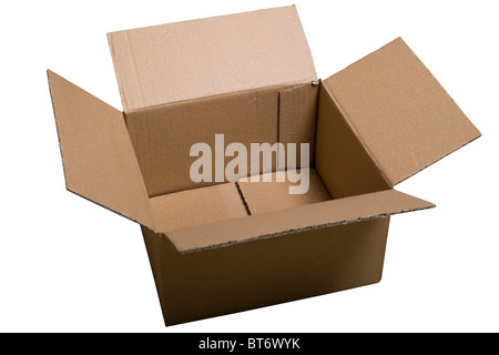 L'ouverture et de carton vide Banque D'Images