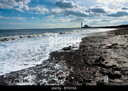 Lynemouth Power Station sur la côte nord-est de Northumberland. Banque D'Images